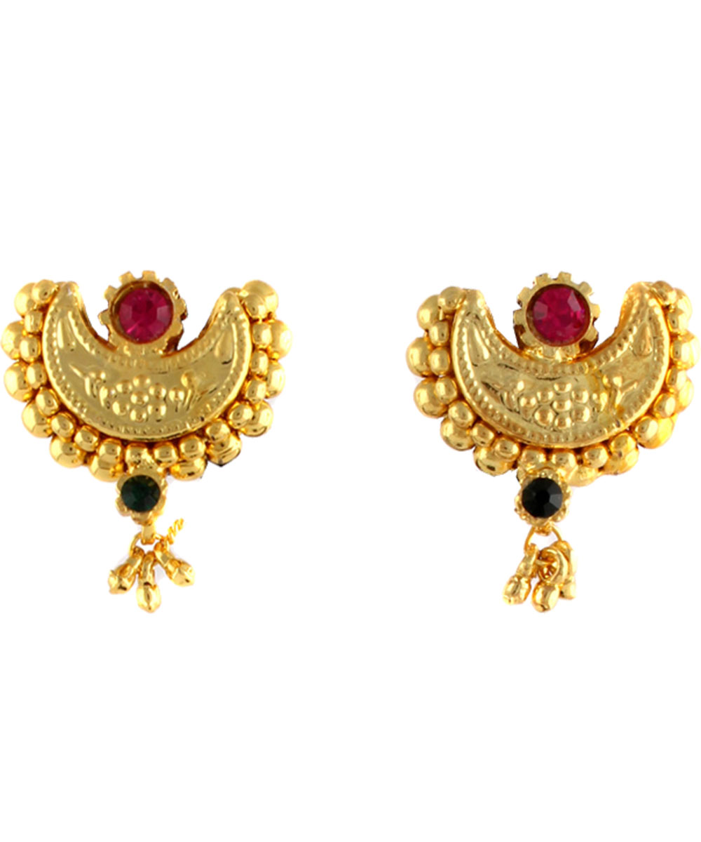 Premium Quality Light Weight Peacock Chandbali Earrings - South India Jewels